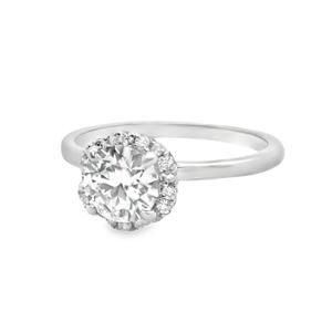 NEW ALLYANNA GIFTS women's moissanite halo flower ring in sterling silver